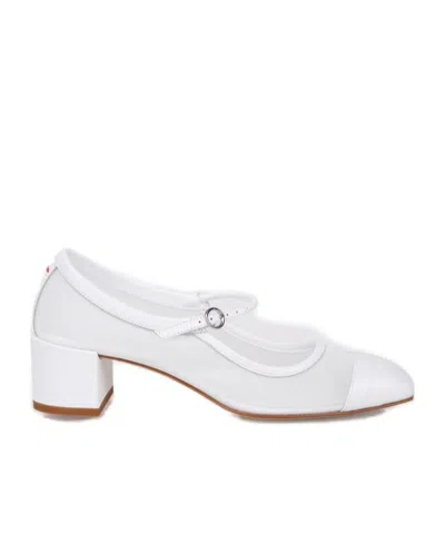 Aeyde Buckle Fastened High Heeled Pumps In White
