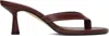 Aeyde Burgundy Daphne Leather Toe-post Heeled Sandals