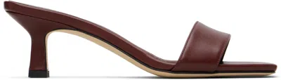 Aeyde Burgundy Gilly Heeled Sandals