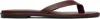 Aeyde Burgundy Melody Leather Toe-post Flip-flops