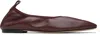 Aeyde Nomi Ruched Ballet Flats In Red