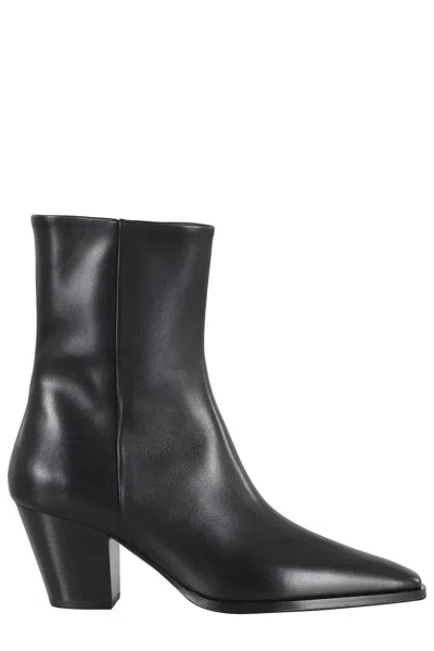 AEYDE CALF LEATHER ANKLE BOOTS