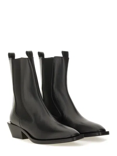 Aeyde Calf Leather Boot In Black