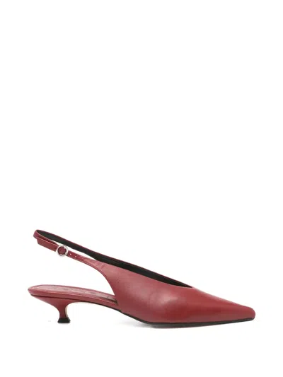 Aeyde Camila Slingback Pointed Pumps In Red