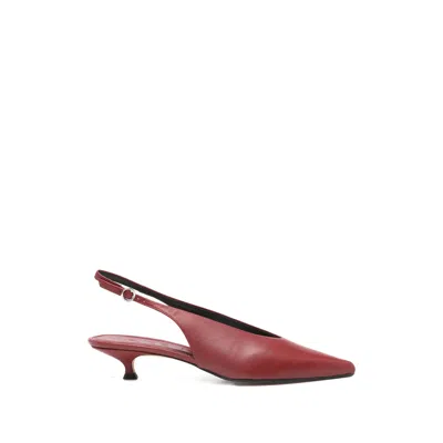 Aeyde Camila Slingback Pointed Pumps In Red