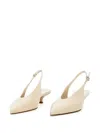 Aeyde Slingback Pointed Toe Kitten Pumps In Neutral
