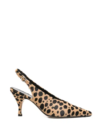 Aeyde Carla Leopard-print Calf Hair Pumps In Multi