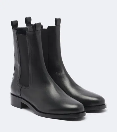 Aeyde Caspar Leather Chelsea Boots In Black