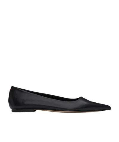 Aeyde Cassy Leather Ballet Flats In Black