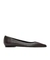 Aeyde Cassy Pointed-toe Ballet Flats In Brown