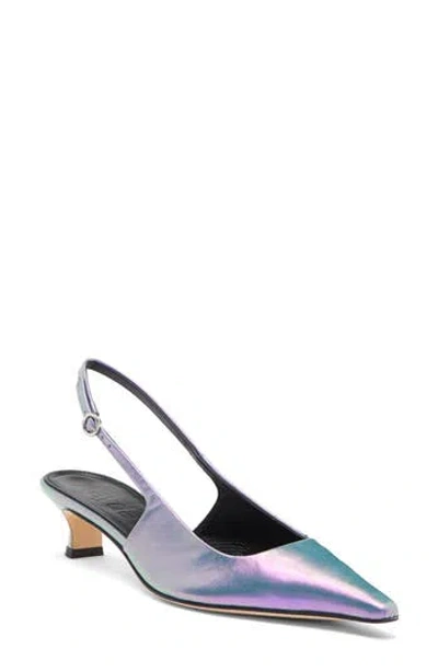 Aeyde Catrina Kitten Heel Slingback Pump In Opal