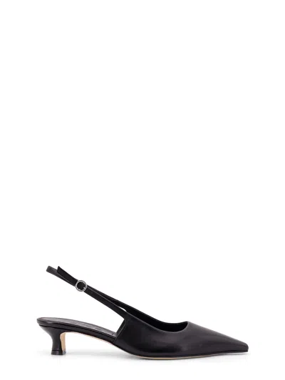 Aeyde Catrina Leather Slingback In Black