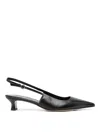 Aeyde Catrina Leather Kitten-heel Slingback Pumps In Black