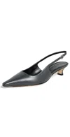 Aeyde Catrina Nappa Leather Heels Charcoal In Gray