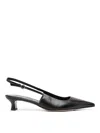 Aeyde Catrina Leather Kitten-heel Slingback Pumps In Black