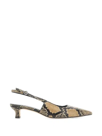 Aeyde Catrina Snake-print Leather Slingback Pumps In Animal Print