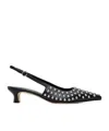 Aeyde Black Catrina Studded Slingback Heels In Black