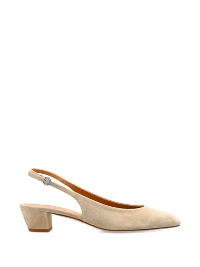 Aeyde Celeste Slingback Leather Pumps In Brown