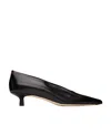 Aeyde Clara Pointed-toe Leather Pumps In Black