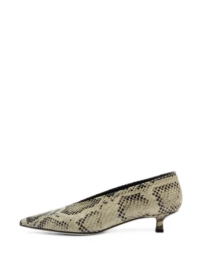 Aeyde Clara Snake-effect Pointed-toe Pumps In Multi