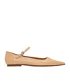Aeyde Beige Cleo Ballerina Flats In Nude