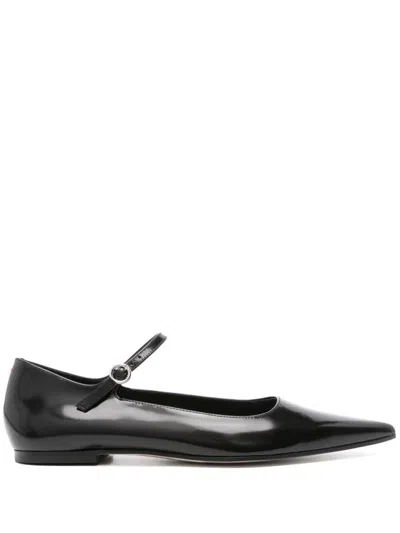 Aeyde Cleo Polido Calf Leather In Black  