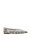 Aeyde Ellie Snake-effect Leather Ballet Flats In Animal Print