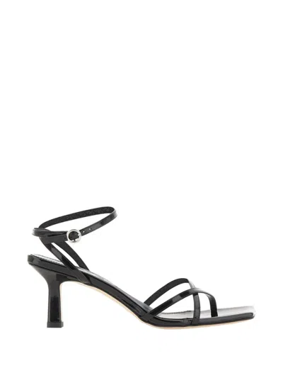 Aeyde Criss-cross Strap Sandals In Black