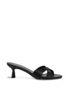 Aeyde Crossover-strap Leather Sandals In Black