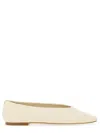 Aeyde Aeydē "kirsten" Dancer Nappa Leather Flats In Neutral