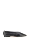Aeyde Kirsten Leather Ballerina Shoes In Black