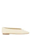 Aeyde Aeydē "kirsten" Dancer Nappa Leather Flats In White
