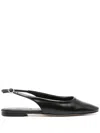 Aeyde Dani Black Flats Black