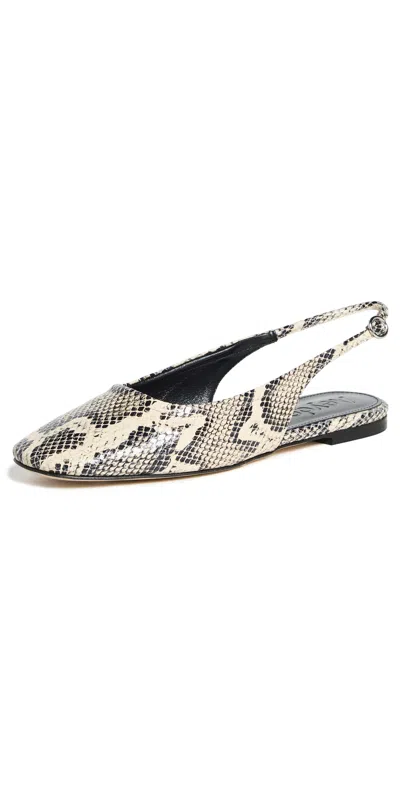 Aeyde Dani Slingback Flats Creamy In Animal Print