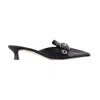 Aeyde Danielle Buckle-embellished Zebra-print Pony Hair Mules