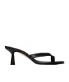 Aeyde Daphne Leather Pointed-toe High-heeled Sandals In Black
