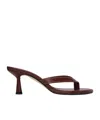 Aeyde Daphne Leather Pointed-toe High-heeled Sandals In Burgundy