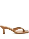 Aeyde Daphne Nappa Leather Sandals Hazelnut