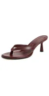 Aeyde 75mm Daphne Nappa Leather Thong Sandals In Brown