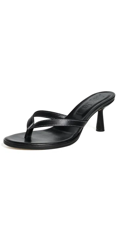 Aeyde Daphne Nappa Leather Sandals Black