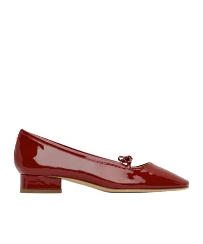 Aeyde Red Darya Ballerina Flats In Cranberry