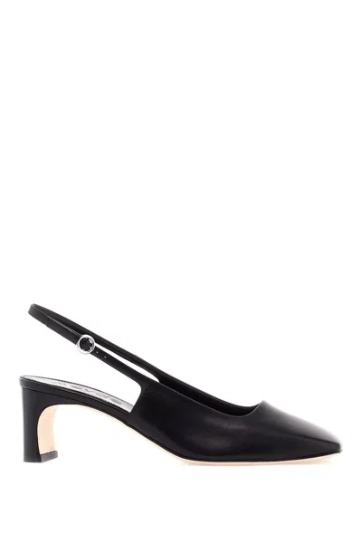 Aeyde 55mm Eliza Leather Singback Heels In Black