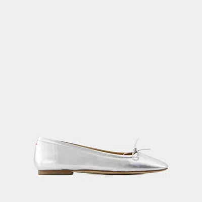 AEYDE BALLERINES DELFINA - AEYDE - CUIR - ARGENTÉ