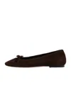 Aeyde Delfina Bow-detailed Ballet Flats In Brown