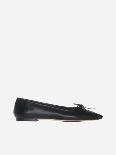 Aeyde Delfina Nappa Leather Ballet Flats In Black