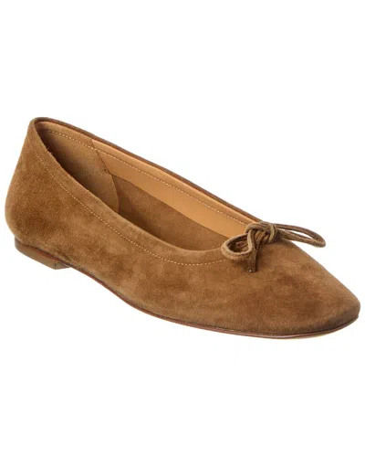 Aeyde Delfina Suede Flat In Brown