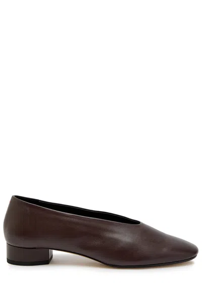 Aeyde Delia 20 Leather Pumps In Brown