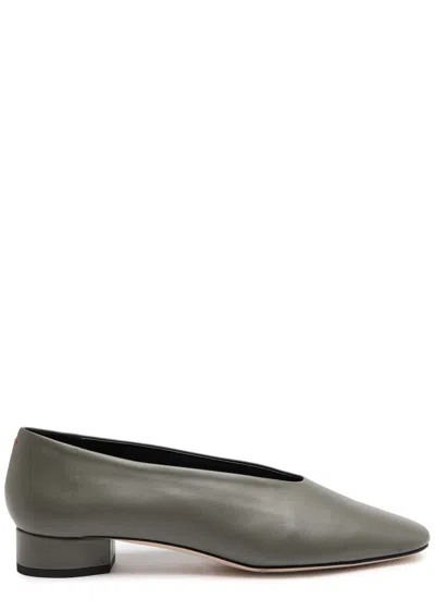 Aeyde Delia 30 Leather Pumps In Teal