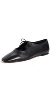 Aeyde Aeydē Pointed Toe Nappa Leather Flats In Black