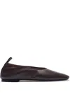 Aeyde Dex Leather Ballet Flats In Brown